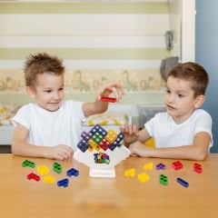 Kule Denge Oyuncağı Eğitici Kutu Oyuncak Tetris Kule Tetra Tower