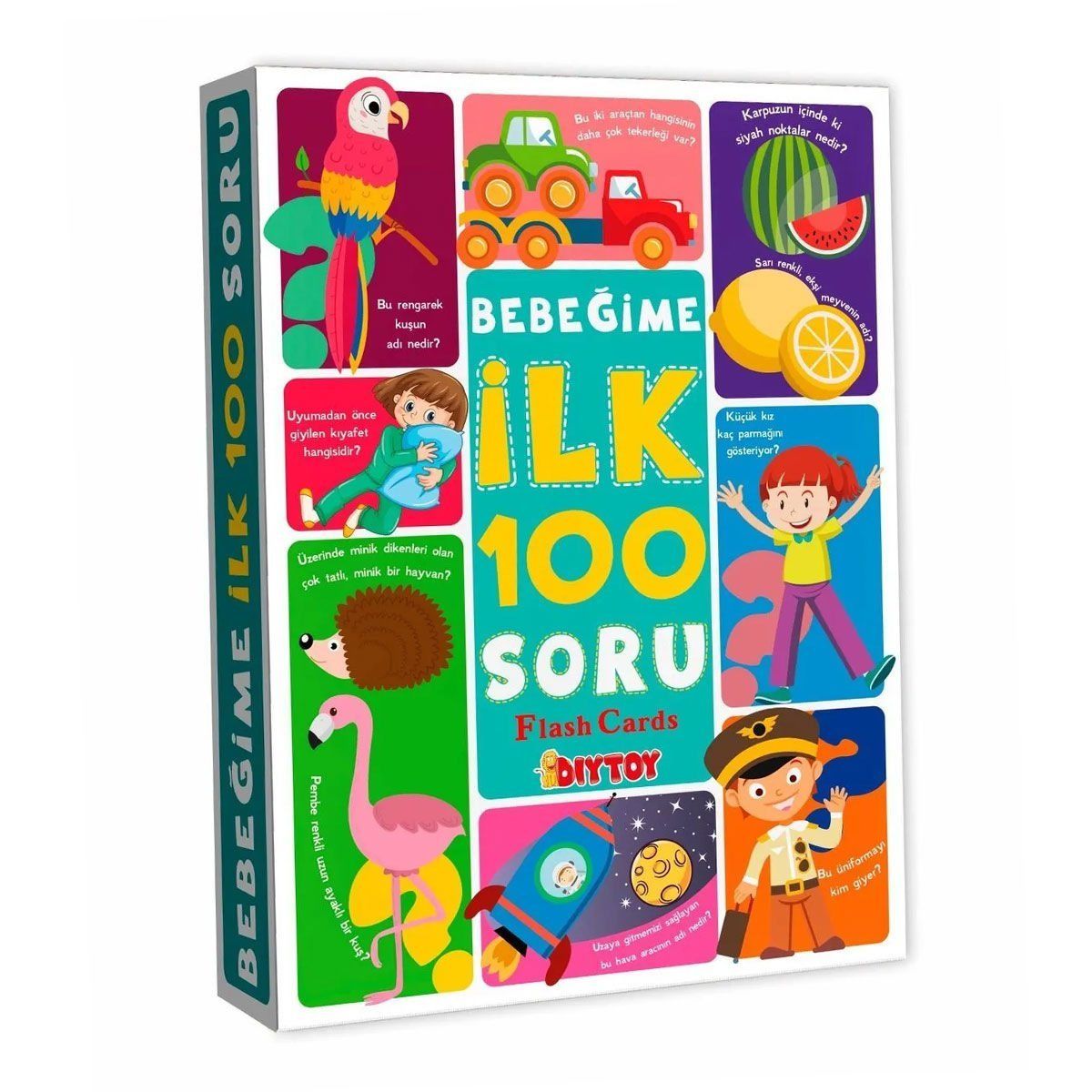 Bebeğime İlk 100 Soru Eğitici Zeka Kartları