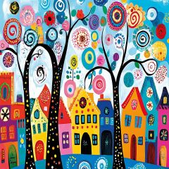 20085 PUZZLE 500 CANDY TREE TOWN