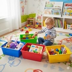 Renkli Oyuncak Kutusu 8,5 lt 5 Renk Seçeneği