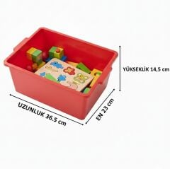 Renkli Oyuncak Kutusu 8,5 lt 5 Renk Seçeneği