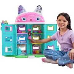 S00008891 SUN-SPM-FİGÜR OYUN SET GABBY S DOLLHOUSE DELUXE BEBK EVİ SES IŞIK GABB