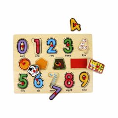 130444 Ahşap Raptiyeli Puzzle Saat