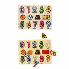 130444 Ahşap Raptiyeli Puzzle Saat