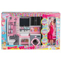 OYD-02393 Bebek ile Banyo Seti Oyun Zamanı -Oydaş Oyuncak