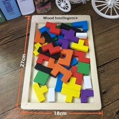 Ahşap Tetris Renkli Parçalı Lüks İthal