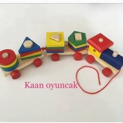 Ahşap Sök Tak Geometrik Tren