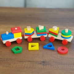 Ahşap Sök Tak Geometrik Tren