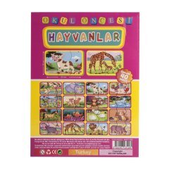 2 ve 3 Parçalı Hayvan Tamamlama Flash Kart