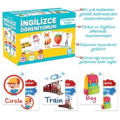 İngilizce Öğreniyorum Eğitici Resimli Kartlar(160 Kart)