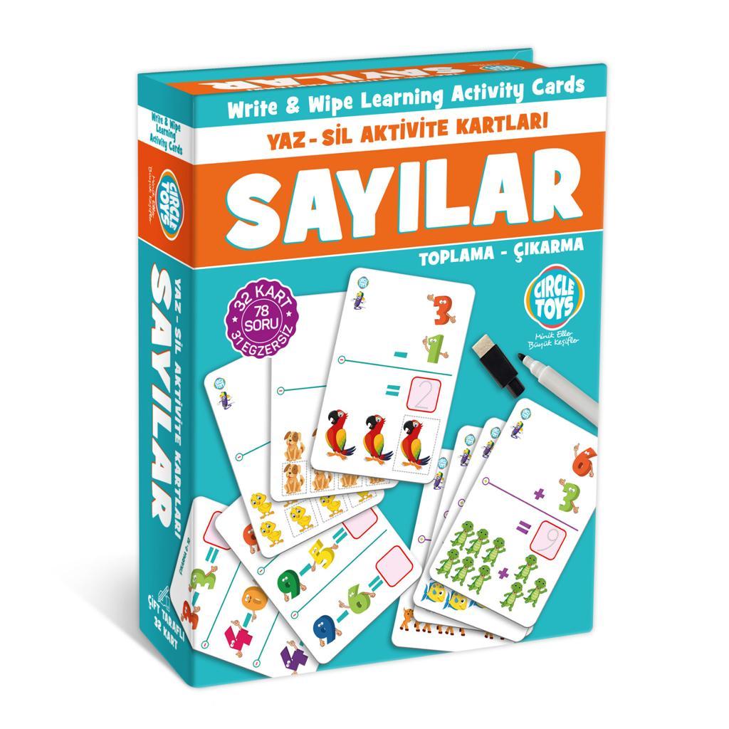 Sayılar Yaz-sil Aktivite Kartları