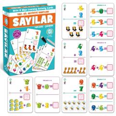Sayılar Yaz-sil Aktivite Kartları