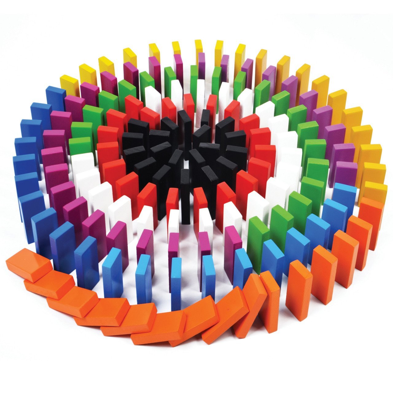 Ahşap Domino Oyunu Renkli 100 Parça