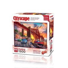 22039 PUZZLE 1500 FORTH BRİDGE AT SUNSET LİFE UNDER THE BRİDGE