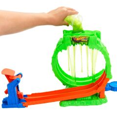 JMK91 Hot Wheels Monster Trucks Mutant Kaosu Çemberde Yarış Oyun Seti