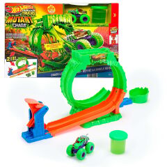 JMK91 Hot Wheels Monster Trucks Mutant Kaosu Çemberde Yarış Oyun Seti