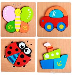 3D Mini Puzzle Set Kalın Parçalı 15*15 cm (4 Adet )