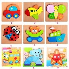 3D Mini Puzzle Set Kalın Parçalı 15*15 cm (4 Adet )