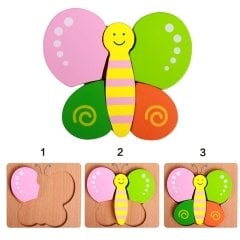 3D Mini Puzzle Set Kalın Parçalı 15*15 cm (4 Adet )