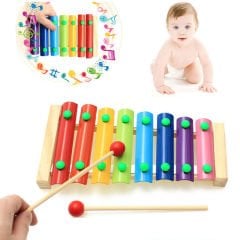 8 Tonlu Ahşap Ksilofon Müzik ve Ritim Oyuncağı