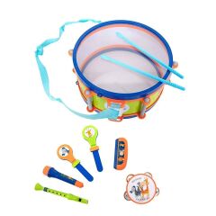 4254 SUN-RST-ECH-MÜZİK SET DAVUL 2MARAKAS TEF FLÜT MİKROFON 2BAGET MIZIKA