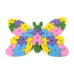 Kelebek Puzzle 26 Parça (Çift Taraflı Yap bozHarf-Sayı)