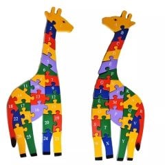 Zürafa Puzzle 26 Parça Çift Taraflı (Harf- Sayı)