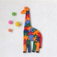 Zürafa Puzzle 26 Parça Çift Taraflı (Harf- Sayı)