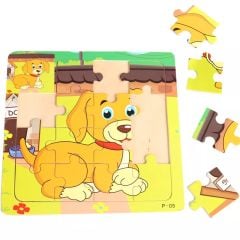 Resim Eşlemeli Mini Puzzle 15 Parçalı  (10 ADET )