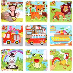 Resim Eşlemeli Mini Puzzle 15 Parçalı  (10 ADET )