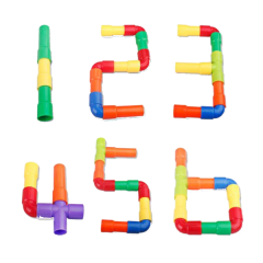 Plastik Tekerlekli Boru Ve Dirsekler Lego 72 Parça
