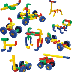 Plastik Tekerlekli Boru Ve Dirsekler Lego 72 Parça