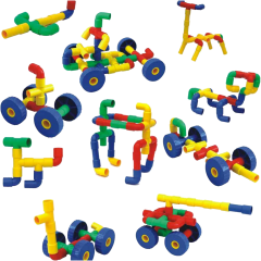 Plastik Tekerlekli Boru Ve Dirsekler Lego 72 Parça
