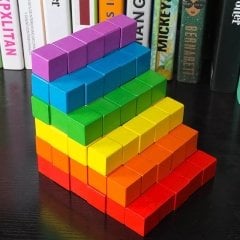 100 Parça Ahşap Birim Küp 2x2x2 cm