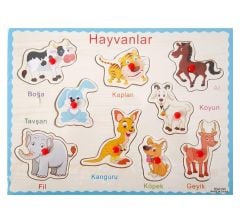 Plastik Tutmalı Ahşap Bultak Puzzle