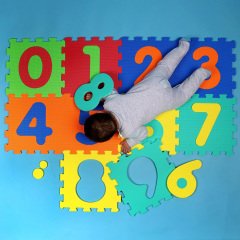 10 Parça Sayılar Puzzle Oyun Matı Yer Karosu