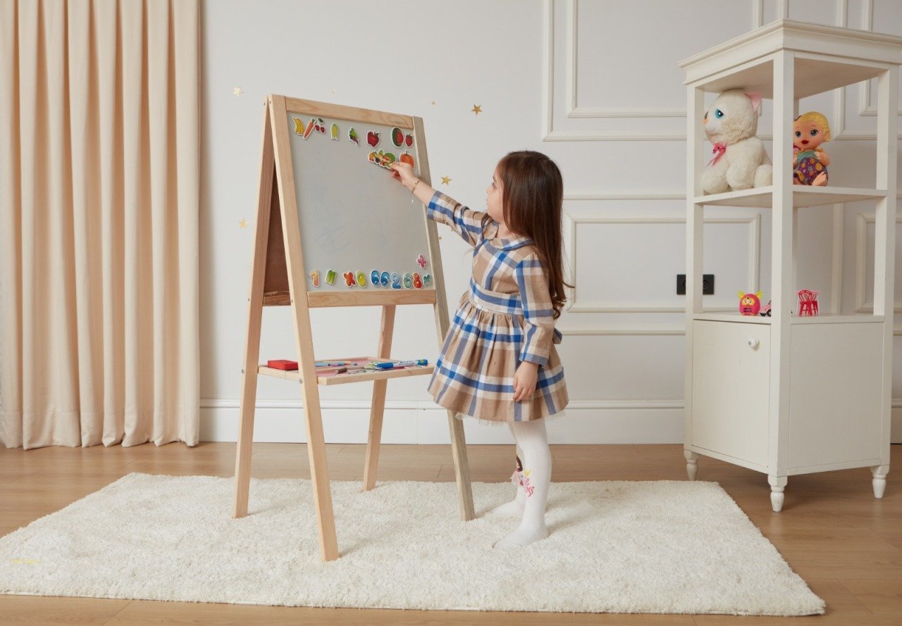 Çift Taraflı Manyetik Yazı Tahtası Siyah - Beyaz