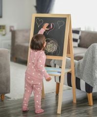 Çift Taraflı Manyetik Yazı Tahtası Siyah - Beyaz