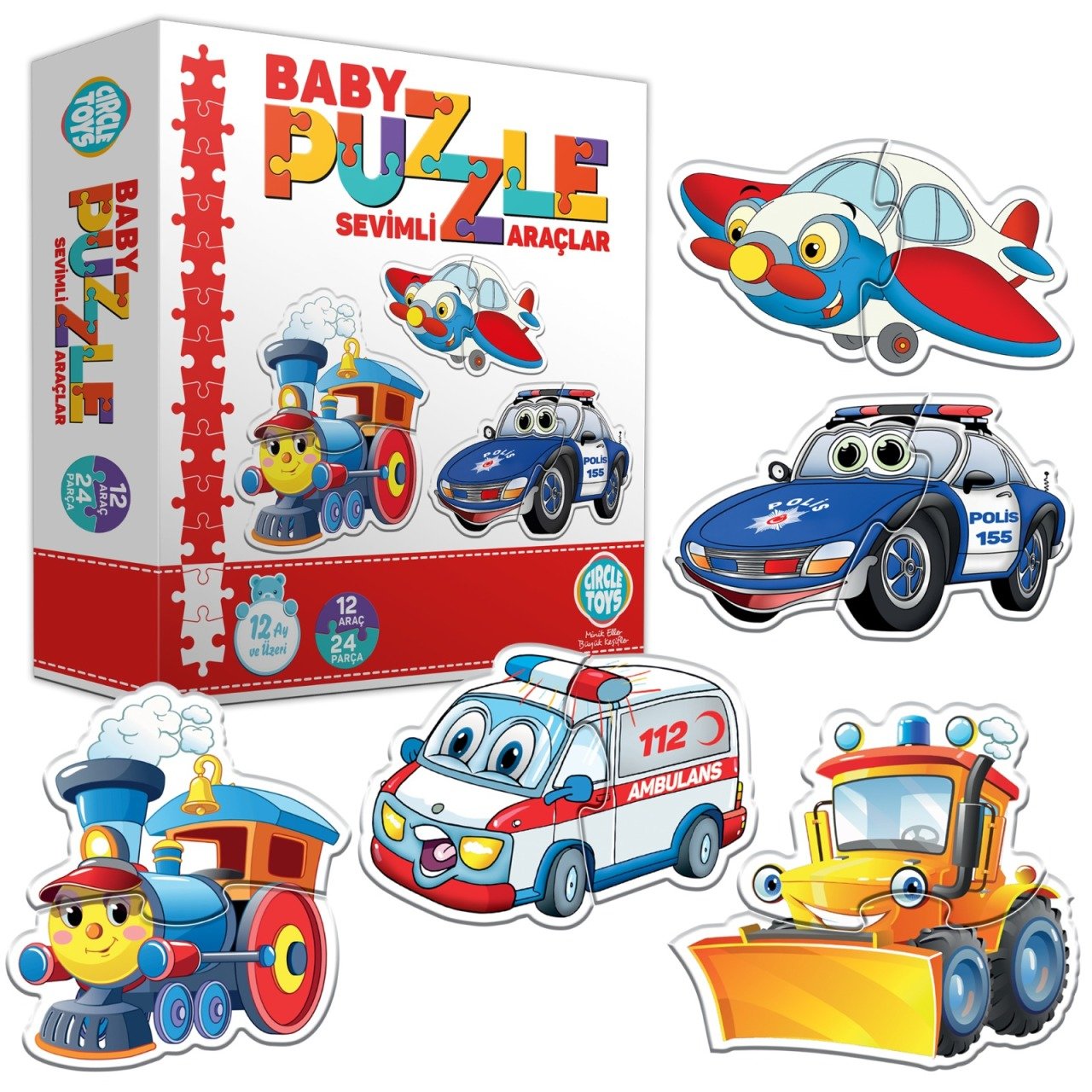 Baby Puzzle Sevimli Taşıtlar