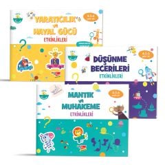 4-6 Yaş Evde Etkinlik Kitabı Seti (Düşünme Becerileri, Mantık ve Muhakeme, Yaratıcılık ve Hayal Gücü)
