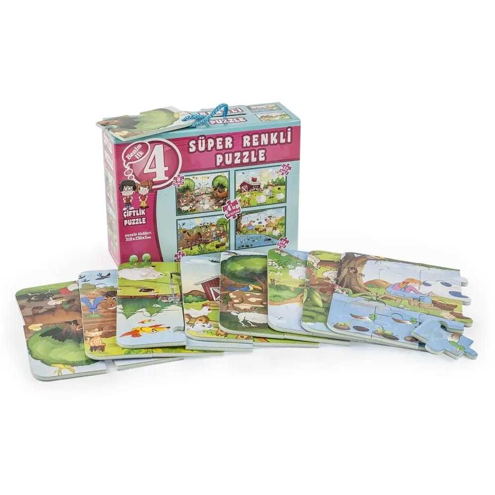 Çiftlik Süper Renkli Puzzle