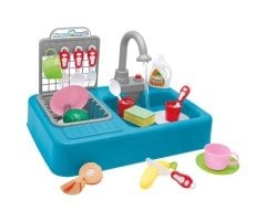 Modern Mutfak Çeşmeli Lavabo Set Mutfak Oyuncak Seti