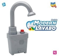 Modern Mutfak Çeşmeli Lavabo Set Mutfak Oyuncak Seti PEMBE