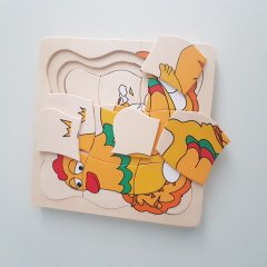 Kat Kat Tavuk Gelişim Puzzle Ahşap