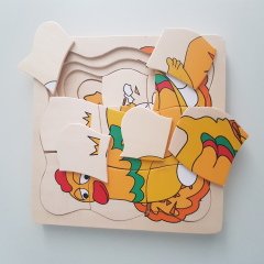 Kat Kat Tavuk Gelişim Puzzle Ahşap