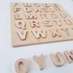 Doğal Ahşap Natural Büyük Harf Bultak Puzzle
