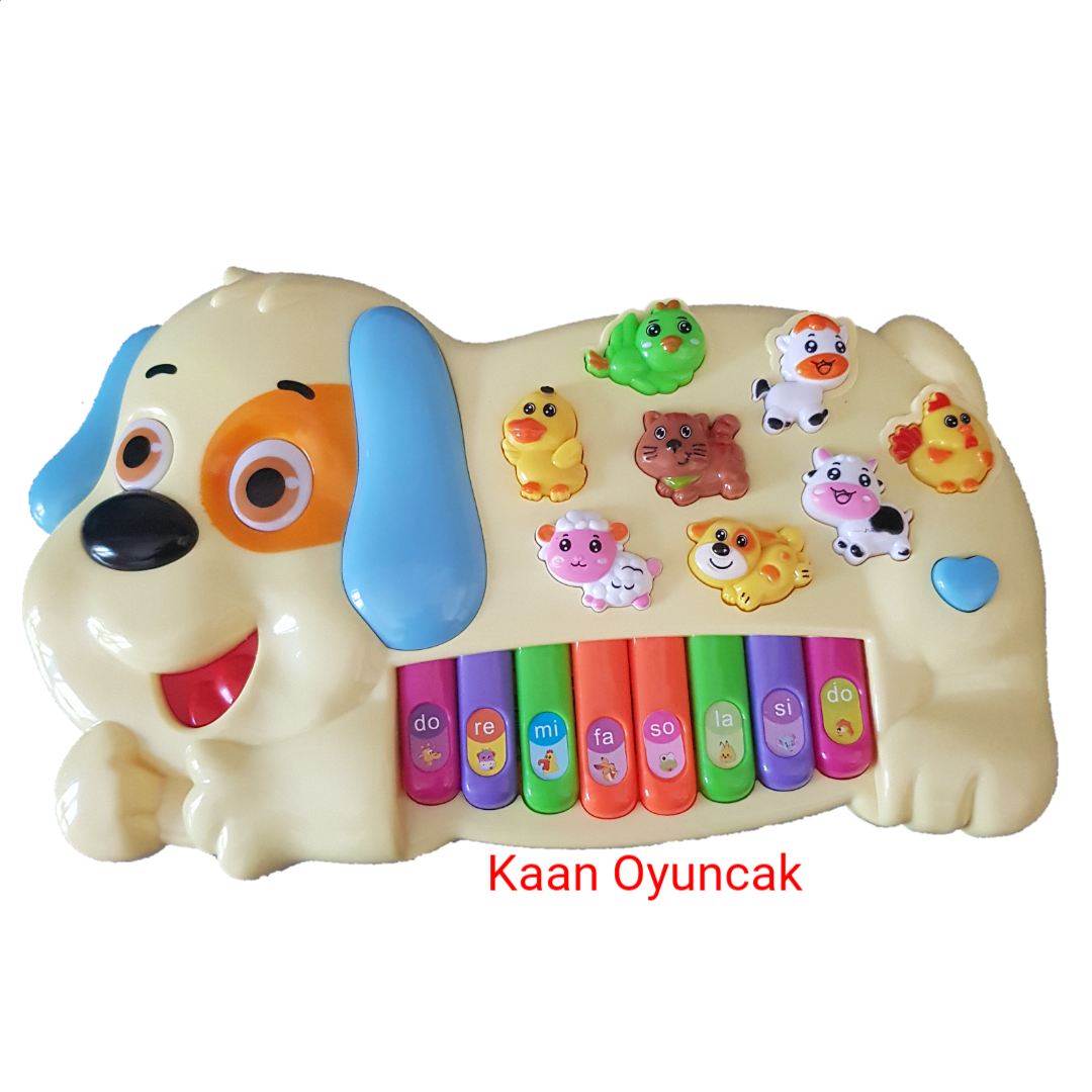 Çiftlik Hayvanları Piyano Köpek Figürlü