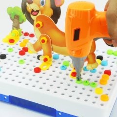3D Eğitici Matkap Seti Hayvanlar  Puzzle