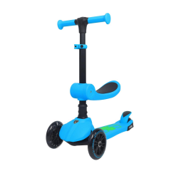 L52IN1-B LAMBORGHİNİ LİSANSLI KATLANIR OTURAKLI IŞIKLI SCOOTER MAVİ