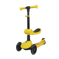 L52IN1-Y LAMBORGHİNİ LİSANSLI KATLANIR OTURAKLI IŞIKLI SCOOTER SARI